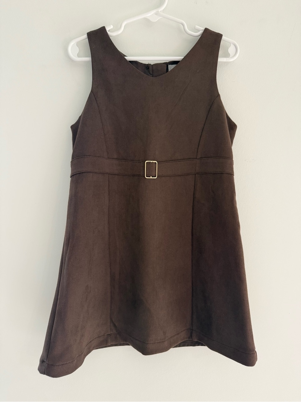 Brown suede dress